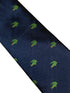 navy blue tie with alligator crocodile swamp embroidered design