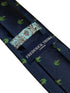 navy blue tie with alligator crocodile swamp embroidered design