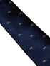 navy blue tie with cute mouse embroidered design