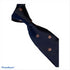 navy blue tie with cute sloth embroidered design