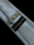 ivory cream & light blue mens tie dogstooth design