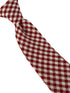 red and white check gingham cotton tie