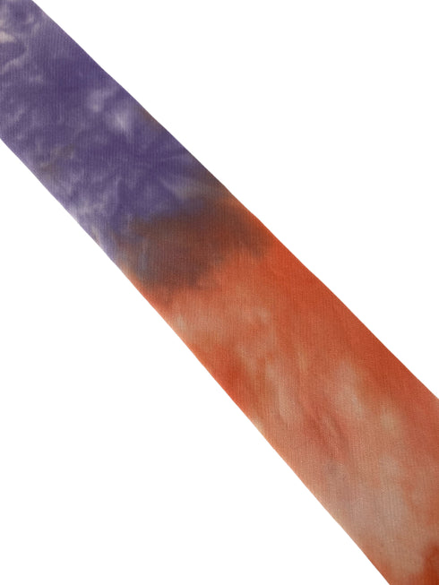tie dye orange and purple mens cotton tie