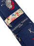 navy bird robin print mens cotton tie