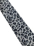 light grey leopard print cotton design mens tie