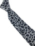 light grey leopard print cotton design mens tie