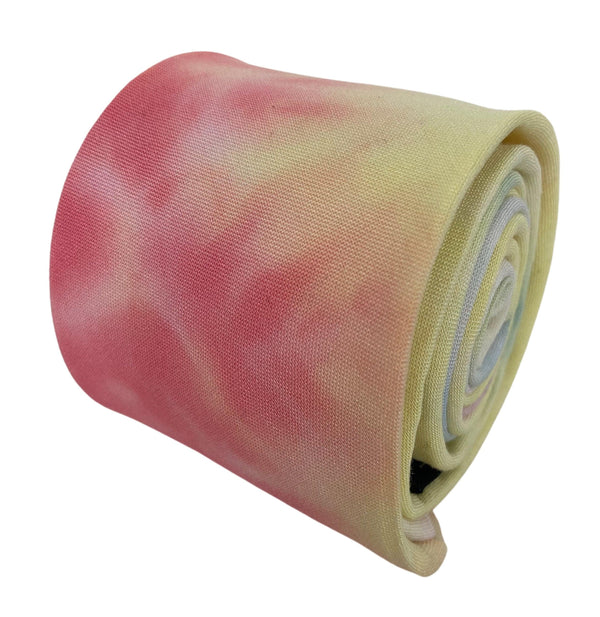 multicoloured pastel tie dye mens cotton tie