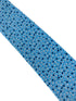 light pastel baby blue cotton tie with ditsy navy & white floral print