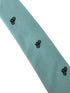 turquoise green pastel cotton tie with bike bicycle design