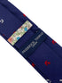 navy cotton tie with nautical anchor design