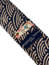 cream and navy rainbow design cotton tie