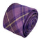 purple check mens cotton tie