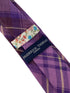 purple check mens cotton tie