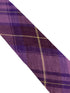 purple check mens cotton tie
