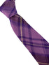 purple check mens cotton tie