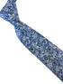 blue floral design mens classic tie