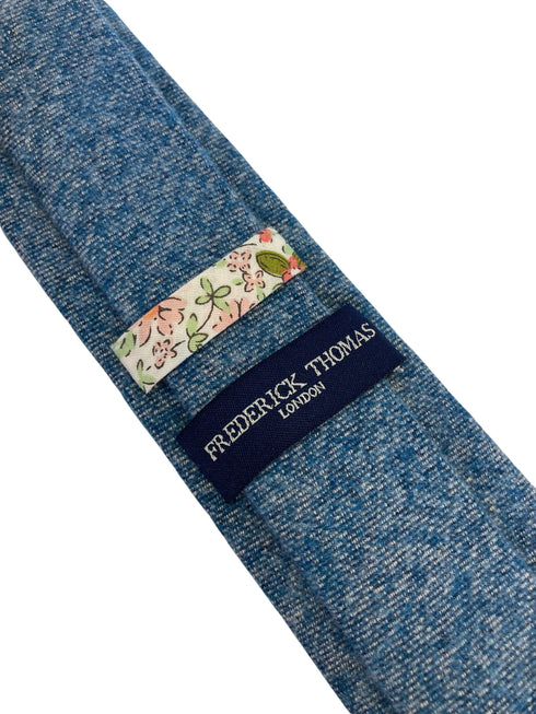 light medium sky blue speckled wool tie