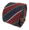 red and navy blue club striped classic mens linen tie