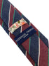 red and navy blue club striped classic mens linen tie