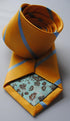 yellow tie with blue club stripe
