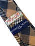 brown & black prince of wales check mens wool tie