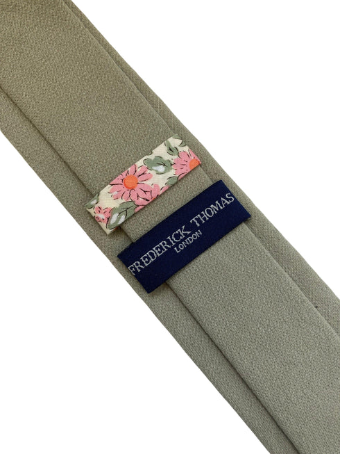 sage green linen mens classic width tie