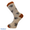 beige honey socks with bumblebee pattern