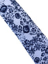 white & blue floral classic width mens tie 100% cotton