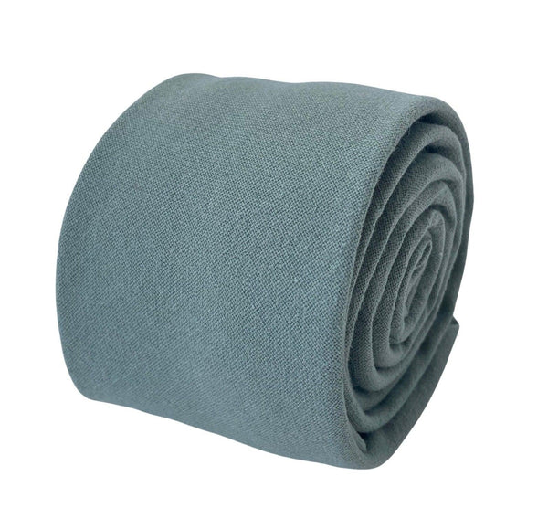 sage avocado green mens 100% linen classic width tie