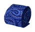 shades of dark & light blue paisley mens 100% cotton classic width tie