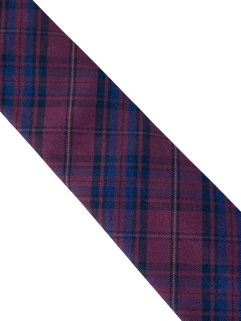 red tartan mens classic width tie 100% wool