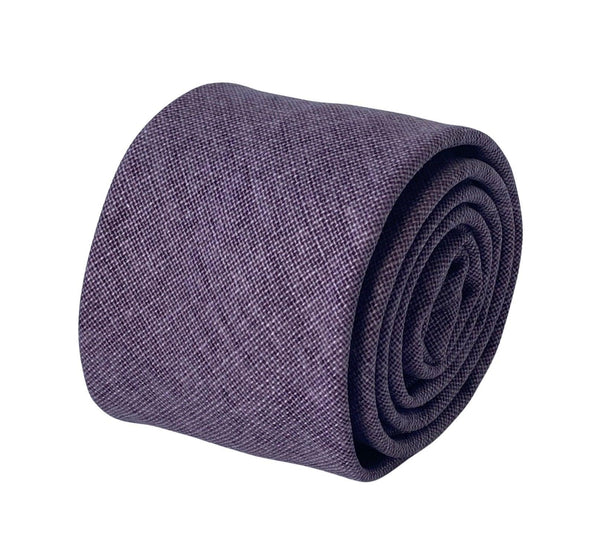 light plum purple 100% linen classic width tie