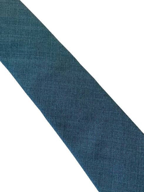 dark sea green turquoise 100% cotton mens tie