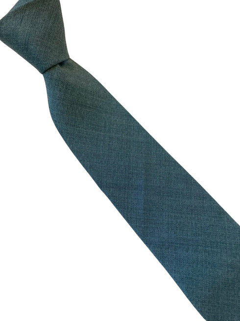 dark sea green turquoise 100% cotton mens tie
