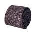 brown cotton tie with white floral design