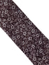 brown cotton tie with white floral design
