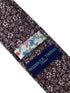 brown cotton tie with white floral design