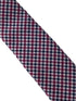 red, black, beige check tweed design men's 100% wool classic width tie