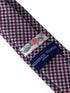 red, black, beige check tweed design men's 100% wool classic width tie