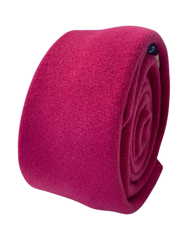 bright pink mens 100% wool tie