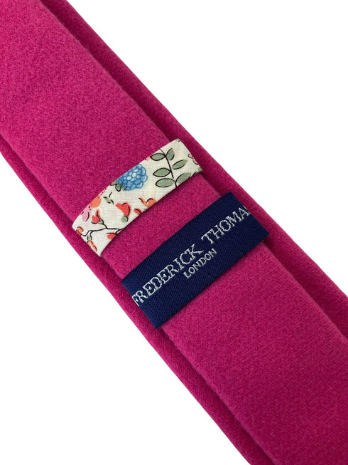 bright pink mens 100% wool tie