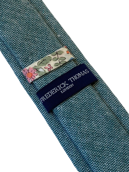 mottled sea green turquoise 100% mens wool tie