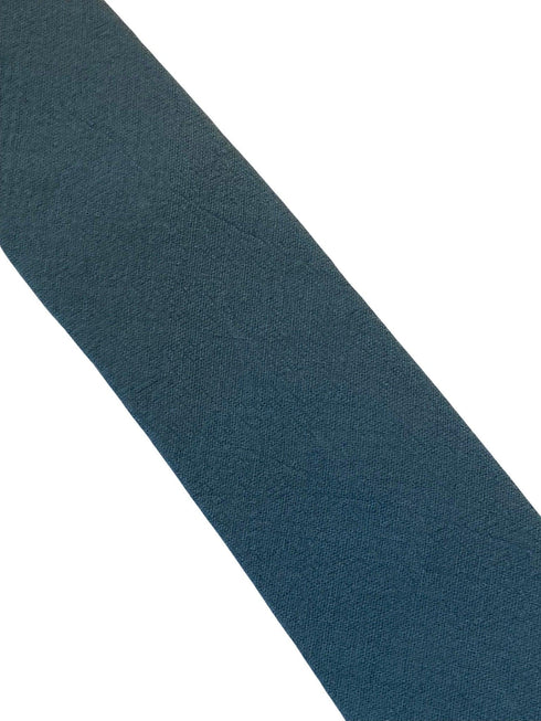 dark sea green turquoise 100% linen mens tie