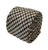 beige, brown & black check tweed style mens 100% wool tie