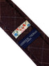 maroon brown check 100% wool mens tie