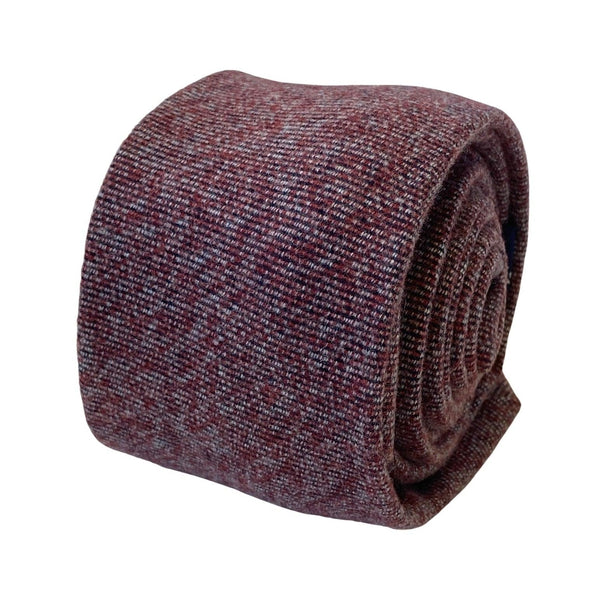 maroon speckled white 100% cotton mens tie