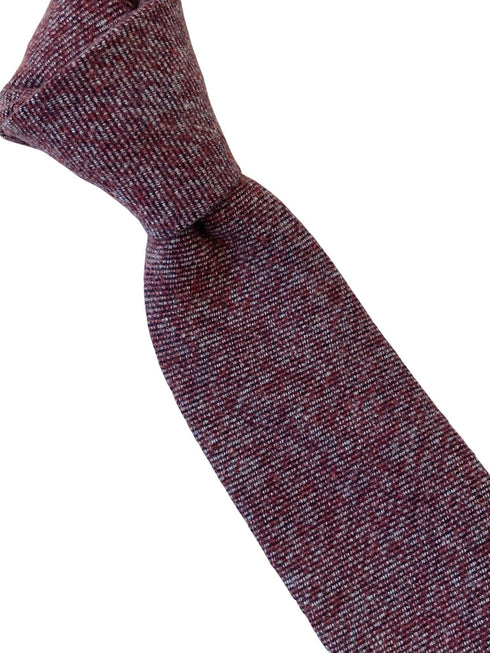 maroon speckled white 100% cotton mens tie