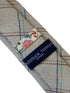 beige cream check tweed style mens tie 100% wool