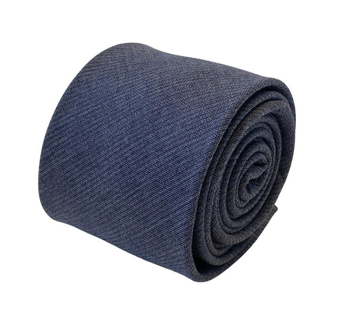 midnight blue grey plain cotton mens tie