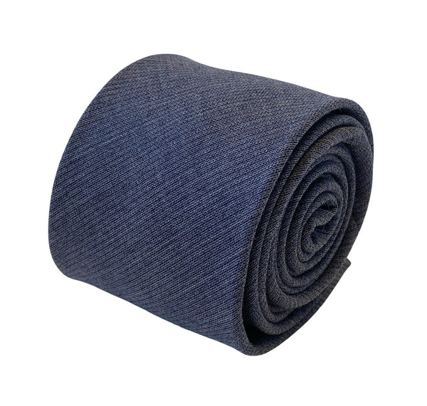 midnight blue grey plain cotton mens tie